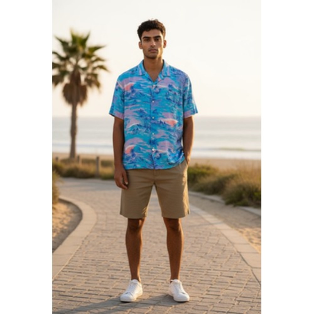 Chubbies Hawaiian Aloha Camp Shirt Men's 2XL Multicolor Floral Tropical Rayon